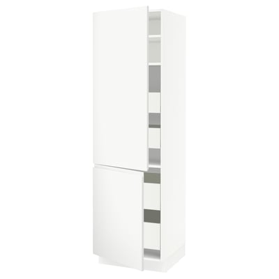 SEKTION / MAXIMERA Gabinete alto+2 prta/estantes/4 cjn, blanco/Voxtorp blanco mate, 24x24x80 "
