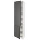 SEKTION / MAXIMERA Gabinete alto+2 prta/estantes/4 cjn, blanco/Voxtorp gris oscuro, 24x15x90 "