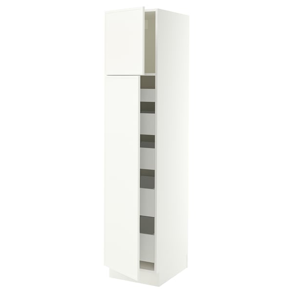 SEKTION / MAXIMERA Gabinete alto+2 prta/estantes/5 cjn, blanco/Aspudden blanco mate, 18x24x80 "