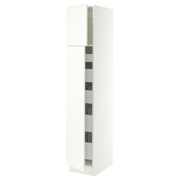 SEKTION / MAXIMERA Gabinete alto+2 prta/estantes/5 cjn, blanco/Aspudden blanco mate, 15x24x80 "