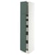 SEKTION / MAXIMERA Gabinete alto+2 prta/estantes/5 cjn, blanco/Aspudden gris verdoso oscuro, 15x24x80 "