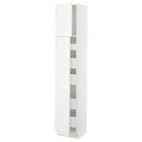 SEKTION / MAXIMERA Gabinete alto+2 prta/estantes/5 cjn, blanco/Axstad blanco mate, 15x15x80 "