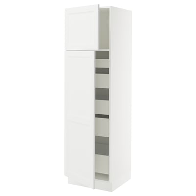 SEKTION / MAXIMERA Gabinete alto+2 prta/estantes/5 cjn, blanco/Axstad blanco mate, 24x24x80 "