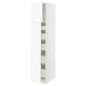 SEKTION / MAXIMERA Gabinete alto+2 prta/estantes/5 cjn, blanco Enköping/blanco efecto madera, 18x24x80 "