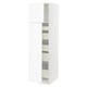 SEKTION / MAXIMERA Gabinete alto+2 prta/estantes/5 cjn, blanco Enköping/blanco efecto madera, 24x24x80 "