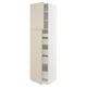 SEKTION / MAXIMERA Gabinete alto+2 prta/estantes/5 cjn, blanco/Havstorp beige, 24x24x90 "