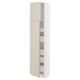 SEKTION / MAXIMERA Gabinete alto+2 prta/estantes/5 cjn, blanco/Havstorp beige, 18x15x80 "
