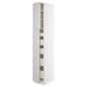 SEKTION / MAXIMERA Gabinete alto+2 prta/estantes/5 cjn, blanco/Lerhyttan gris claro, 15x24x90 "