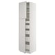 SEKTION / MAXIMERA Gabinete alto+2 prta/estantes/5 cjn, blanco/Lerhyttan gris claro, 24x24x90 "