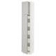 SEKTION / MAXIMERA Gabinete alto+2 prta/estantes/5 cjn, blanco/Lerhyttan gris claro, 15x15x80 "