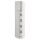 SEKTION / MAXIMERA Gabinete alto+2 prta/estantes/5 cjn, blanco/Lerhyttan gris claro, 18x15x80 "