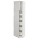SEKTION / MAXIMERA Gabinete alto+2 prta/estantes/5 cjn, blanco/Lerhyttan gris claro, 24x15x80 "
