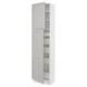 SEKTION / MAXIMERA Gabinete alto+2 prta/estantes/5 cjn, blanco/Lerhyttan gris claro, 24x15x90 "