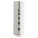 SEKTION / MAXIMERA Gabinete alto+2 prta/estantes/5 cjn, blanco/Lerhyttan gris claro, 18x24x80 "