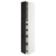 SEKTION / MAXIMERA Gabinete alto+2 prta/estantes/5 cjn, blanco/Lerhyttan teñido en negro, 15x24x90 "