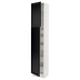 SEKTION / MAXIMERA Gabinete alto+2 prta/estantes/5 cjn, blanco/Lerhyttan teñido en negro, 18x15x90 "