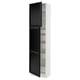 SEKTION / MAXIMERA Gabinete alto+2 prta/estantes/5 cjn, blanco/Lerhyttan teñido en negro, 24x15x90 "