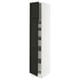 SEKTION / MAXIMERA Gabinete alto+2 prta/estantes/5 cjn, blanco/Lerhyttan teñido en negro, 15x24x80 "