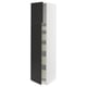 SEKTION / MAXIMERA Gabinete alto+2 prta/estantes/5 cjn, blanco/Nickebo antracita mate, 18x24x80 "