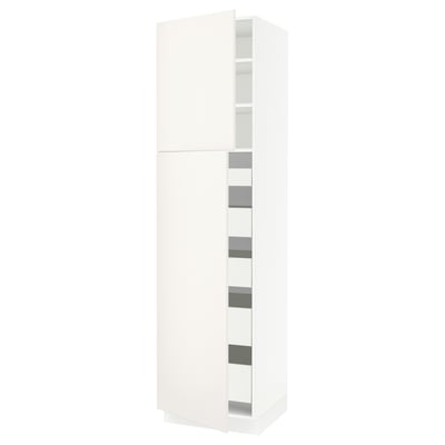 SEKTION / MAXIMERA Gabinete alto+2 prta/estantes/5 cjn, blanco/Veddinge blanco, 24x24x90 "