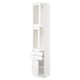 SEKTION / MAXIMERA Gabinete alto+2 prta vidrio/2cj/1pt, blanco/Axstad blanco mate, 18x15x90 "