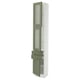SEKTION / MAXIMERA Gabinete alto+2 prta vidrio/2cj/1pt, blanco/Axstad gris-verde, 15x15x90 "