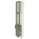 SEKTION / MAXIMERA Gabinete alto+2 prta vidrio/2cj/1pt, blanco/Axstad gris-verde, 18x15x90 "
