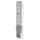 SEKTION / MAXIMERA Gabinete alto+2 prta vidrio/2cj/1pt, blanco/Bodbyn gris, 15x15x90 "