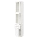 SEKTION / MAXIMERA Gabinete alto+2 prta vidrio/2cj/1pt, blanco Enköping/blanco efecto madera, 18x15x90 "