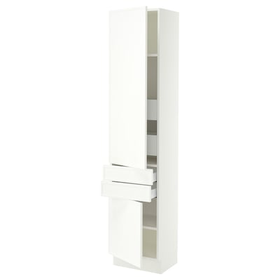 SEKTION / MAXIMERA Gabinete alto+2 puertas/2 frnt/4cjn, blanco/Aspudden blanco mate, 18x15x80 "