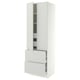 SEKTION / MAXIMERA Gabinete alto+2 puertas/2 frnt/4cjn, blanco/Aspudden gris claro, 30x24x90 "