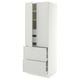 SEKTION / MAXIMERA Gabinete alto+2 puertas/2 frnt/4cjn, blanco/Aspudden gris claro, 30x24x80 "