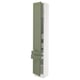 SEKTION / MAXIMERA Gabinete alto+2 puertas/2 frnt/4cjn, blanco/Axstad gris-verde, 15x15x90 "
