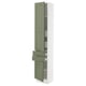 SEKTION / MAXIMERA Gabinete alto+2 puertas/2 frnt/4cjn, blanco/Axstad gris-verde, 15x15x80 "