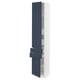SEKTION / MAXIMERA Gabinete alto+2 puertas/2 frnt/4cjn, blanco Axstad/mate azul, 15x15x80 "