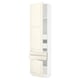SEKTION / MAXIMERA Gabinete alto+2 puertas/2 frnt/4cjn, blanco/Bodbyn color hueso, 24x15x90 "