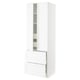 SEKTION / MAXIMERA Gabinete alto+2 puertas/2 frnt/4cjn, blanco Enköping/blanco efecto madera, 30x24x90 "
