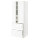 SEKTION / MAXIMERA Gabinete alto+2 puertas/2 frnt/4cjn, blanco Enköping/blanco efecto madera, 30x24x80 "