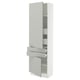 SEKTION / MAXIMERA Gabinete alto+2 puertas/2 frnt/4cjn, blanco/Havstorp gris claro, 24x15x80 "