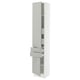 SEKTION / MAXIMERA Gabinete alto+2 puertas/2 frnt/4cjn, blanco/Havstorp gris claro, 15x15x80 "