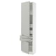 SEKTION / MAXIMERA Gabinete alto+2 puertas/2 frnt/4cjn, blanco/Havstorp gris claro, 24x15x90 "