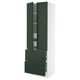 SEKTION / MAXIMERA Gabinete alto+2 puertas/2 frnt/4cjn, blanco/Havstorp verde oscuro, 30x24x90 "