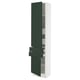 SEKTION / MAXIMERA Gabinete alto+2 puertas/2 frnt/4cjn, blanco/Havstorp verde oscuro, 18x15x80 "