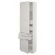 SEKTION / MAXIMERA Gabinete alto+2 puertas/2 frnt/4cjn, blanco/Lerhyttan gris claro, 24x15x80 "