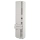 SEKTION / MAXIMERA Gabinete alto+2 puertas/2 frnt/4cjn, blanco/Lerhyttan gris claro, 18x15x80 "
