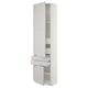 SEKTION / MAXIMERA Gabinete alto+2 puertas/2 frnt/4cjn, blanco/Lerhyttan gris claro, 24x15x90 "