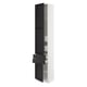 SEKTION / MAXIMERA Gabinete alto+2 puertas/2 frnt/4cjn, blanco/Lerhyttan teñido en negro, 18x15x90 "