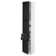 SEKTION / MAXIMERA Gabinete alto+2 puertas/2 frnt/4cjn, blanco/Lerhyttan teñido en negro, 15x15x80 "