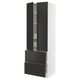 SEKTION / MAXIMERA Gabinete alto+2 puertas/2 frnt/4cjn, blanco/Nickebo antracita mate, 30x24x90 "