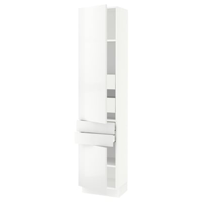 SEKTION / MAXIMERA Gabinete alto+2 puertas/2 frnt/4cjn, blanco/Ringhult blanco, 18x15x80 "